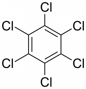Hexachlorobenzene molecule
